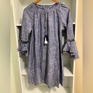 Hayden Los Angeles Women's Bell Sleeve Tassel-Tie Mini Dress Size Small NWT